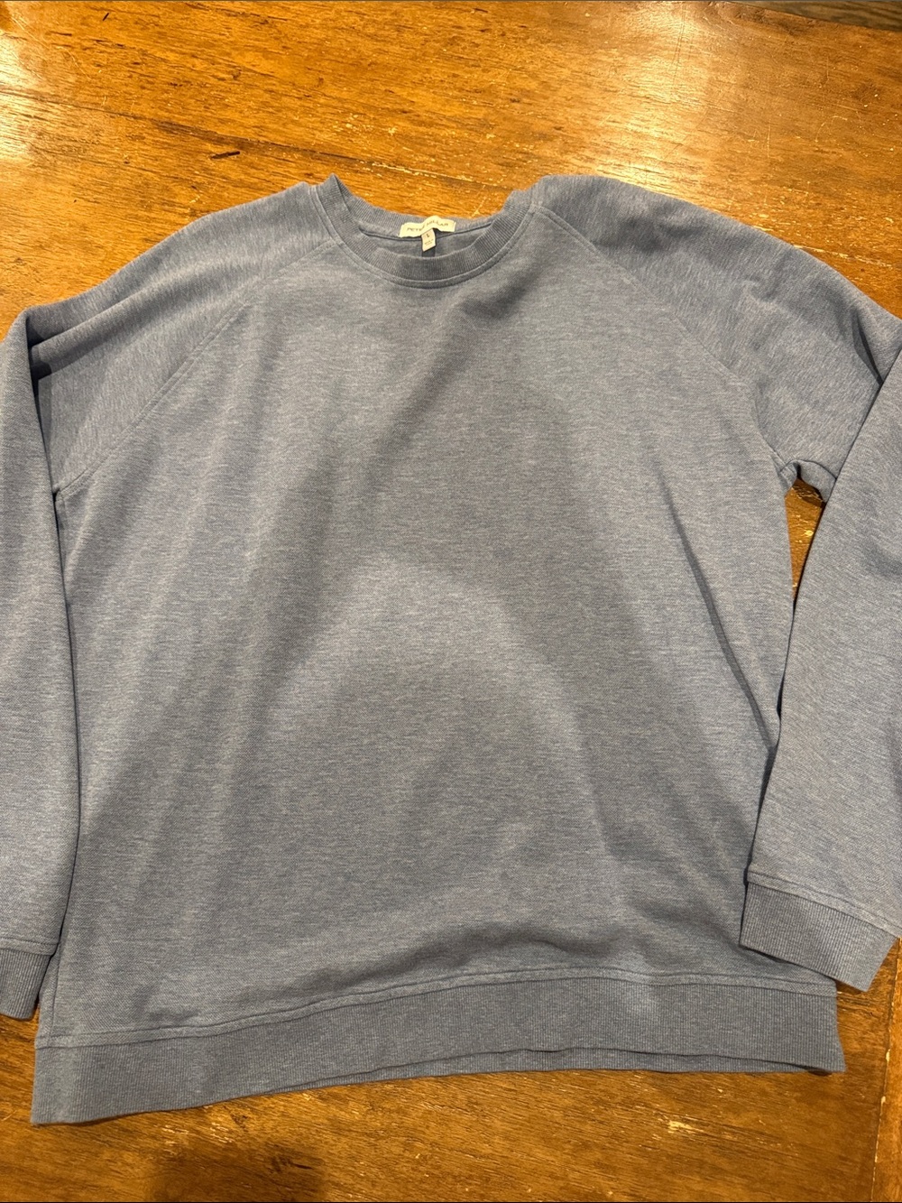 Peter Millar Men's Heathered Blue Crewneck Sweatshirt